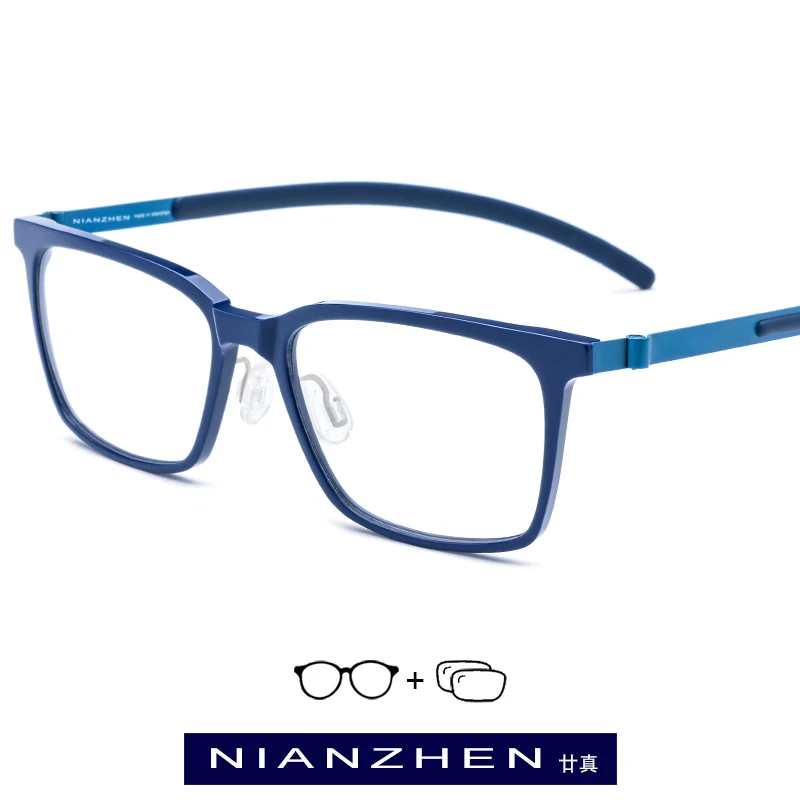 

B Titanium Acetate Eyeglasses Frame Women Elastic Square Optical Frame Prescription Glasses for Men Vintage Japan Eyewear 19106