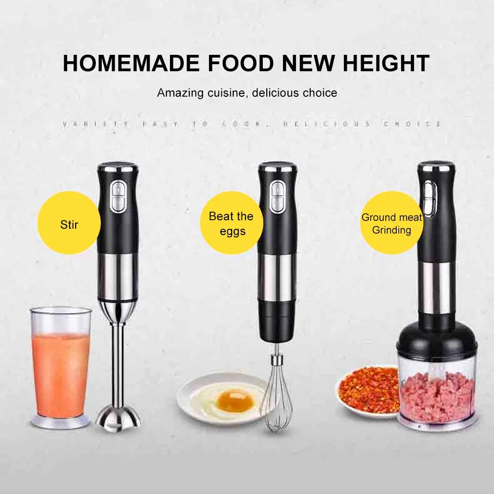  4 in 1 Hand Blender Portable immersion Blender for Kitchen Food Processor stick with Chopper Whisk  - 33040201558