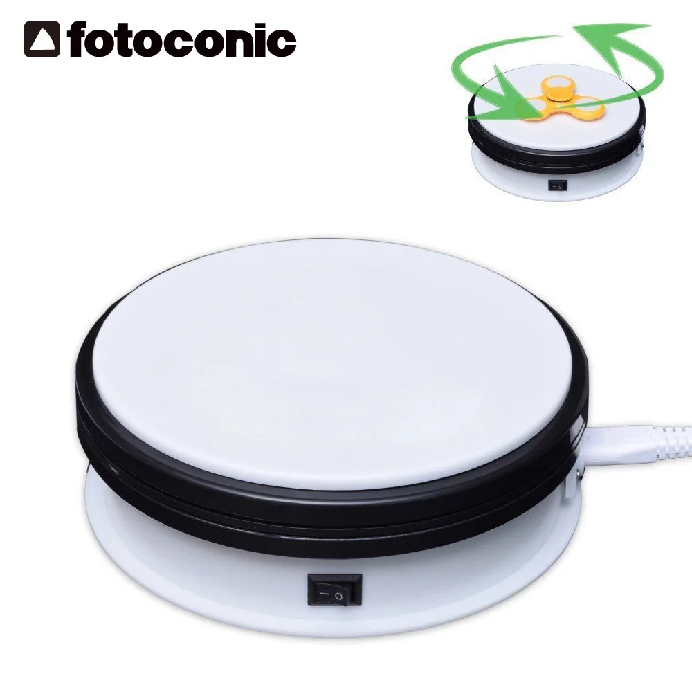 

Fotoconic 15cm 6" 3D Photo 360 Degree Electric Rotating Turntable for Photography Jewelry Model Show & Video Max Load 16kg