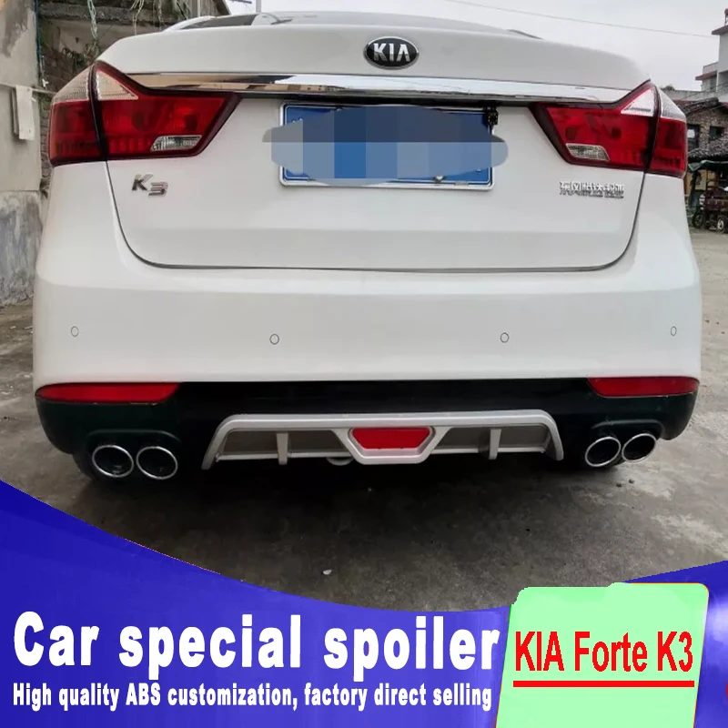 

2016 2107 2018 For high quality ABS Forte K3 Rear spoiler torso protection module Forte K3 Body kit bumper rear lip rear spoiler