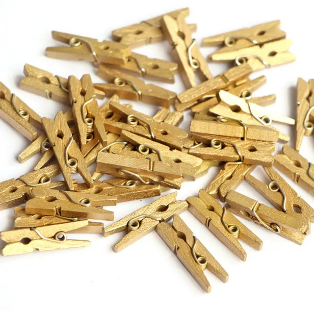 Mini Natural Wooden Clips For Photo Clips Clothespin Craft Decoration