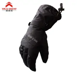 Профессиональный Мужской лыжные перчатки теплые зимние Водонепроницаемый дышащие велосипедные перчатки для Для женщин Для мужчин Пеший