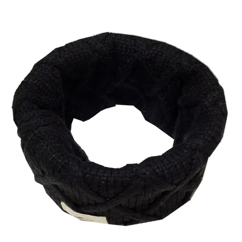 Spring Baby Girls Scarf Children Girls Boys Kintted Wool O Ring Scarves Chidren Outing Protect Kint Solid Color Kids Collar