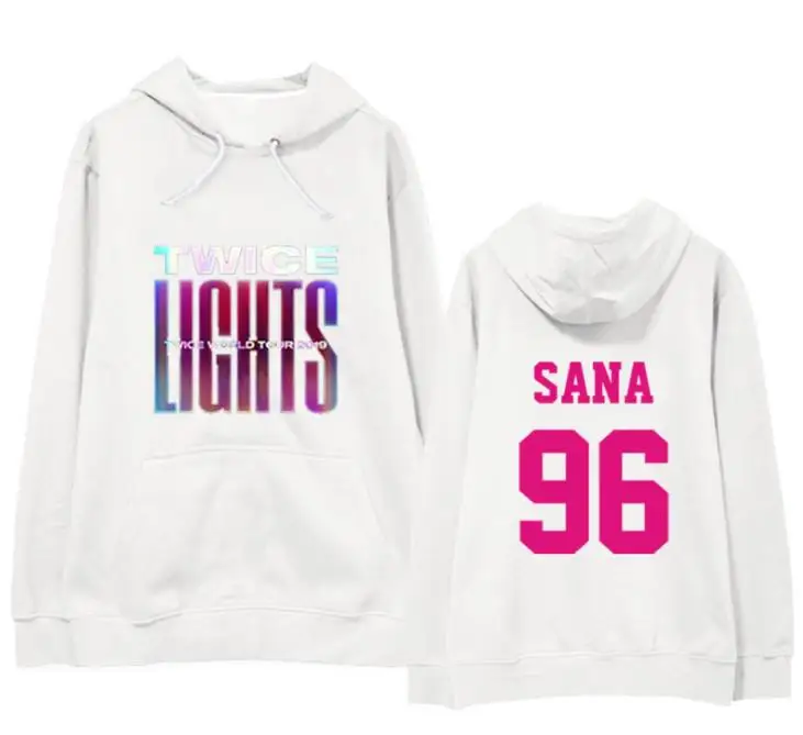 Kpop twice wolrd tour lights пуловер с принтом имени участника толстовки унисекс флис/тонкий