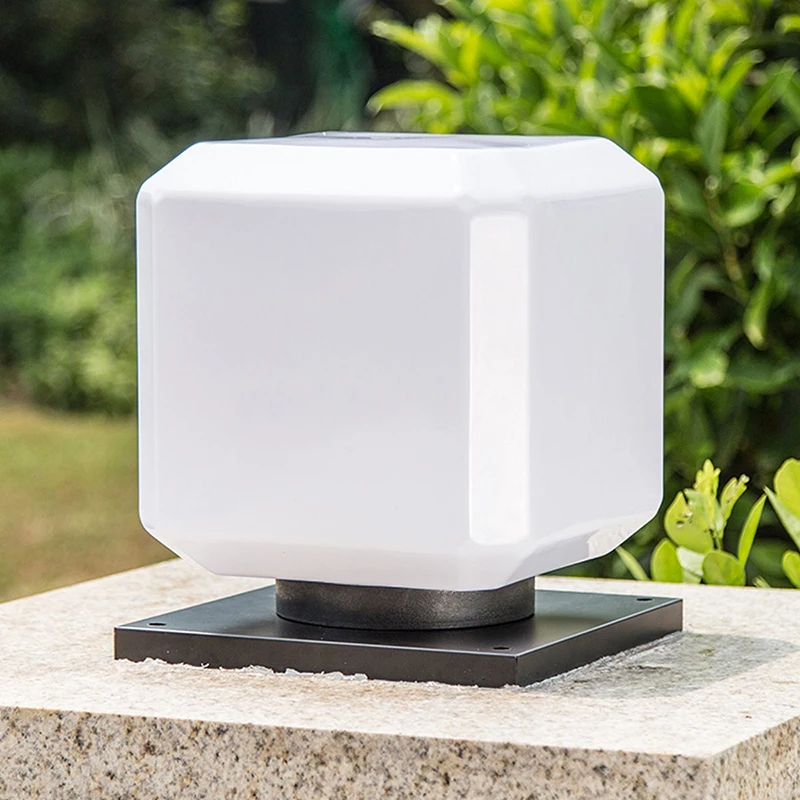 

Square Solar Power Lights, Outdoor Garden Fence Post Light, Waterproof Column Pillar Lantern Wall Lamp