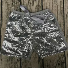 Лидер продаж; шорты с эластичной резинкой на талии; одежда для маленьких девочек; шорты с блестками; повседневные модные шорты для дня рождения с Фламинго; Luau