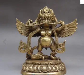 

zhmui88002842015++Tibet Religion Temple Copper Bird Garuda Buddha Tantric Buddha Statue