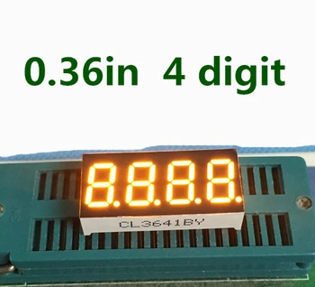 

0.36 inch 4 Bit Yellow Digital Tube LED Display 7 Segment Common anode For DIY Clock 0.36" 0.36in digital display
