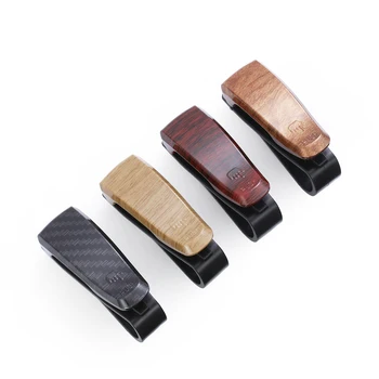

ABS Sunglasses Eyeglasses Glasses Holder Wood Grain Glasses Case Auto Fastener Ticket Clip Atuo Car Accessories