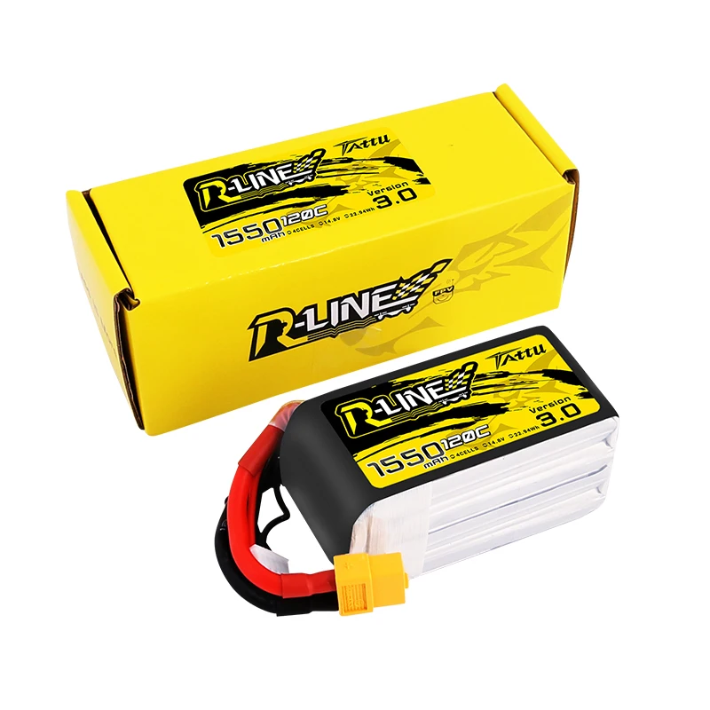 Татту R-Line Версия 3,0 V3 4S 6S 1300/1550/1800/2000 мА/ч, 120C 14,8 V Lipo Батарея с XT60 разъем для небольшой гоночный Дрон с видом от первого лица Квадрокоптер