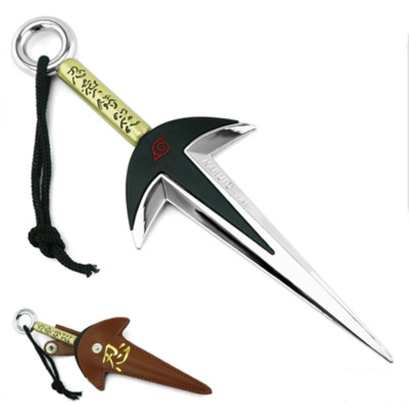 Новинка 18 см искусственная кожа Наруто Yondaime Namikaze Minato Kunai с кожаным чехлом экшн