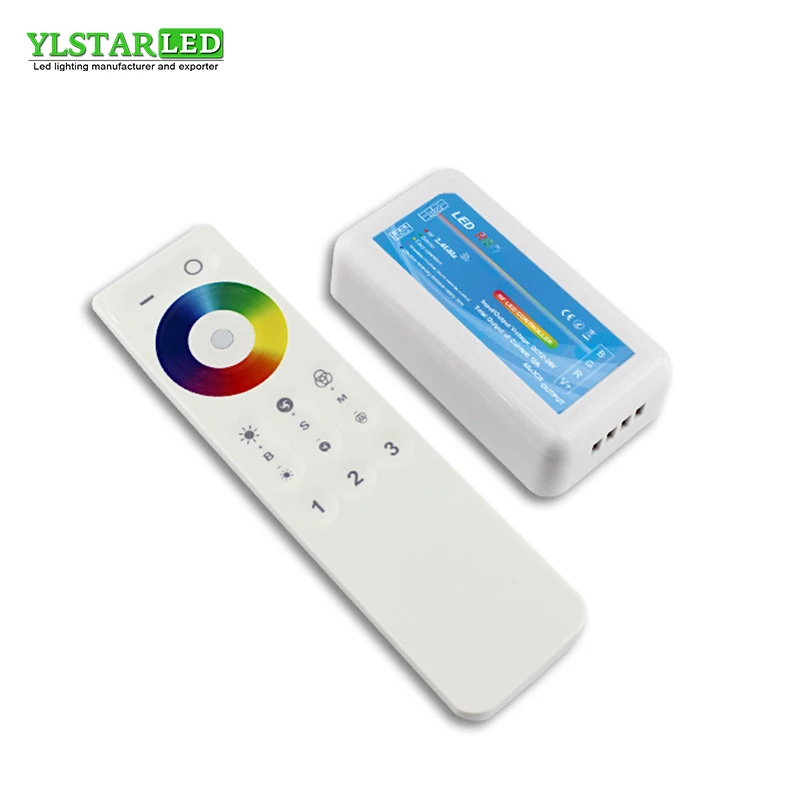 

2018 New YLSTAR 12V 24V 2.4G RF Wireless 3 Zone Touch remote RGB Adjustable dimming Controller Dimmer for RGB LED Lamp Strip