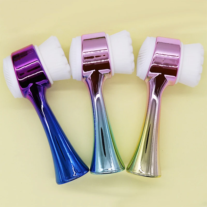 

Soft superfine Fibre Soft Facial Brush Deep Pore Cleansing Brush Nylon Face Washing Brush with Long Handle