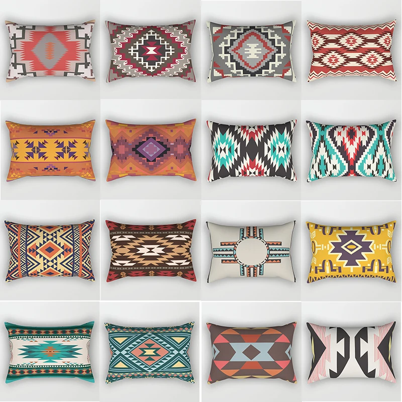 

Hot sale beauty plaid pillow case mandala rectangle bedroom pillow cases boys girls men women travel pillow cover 50*30cm