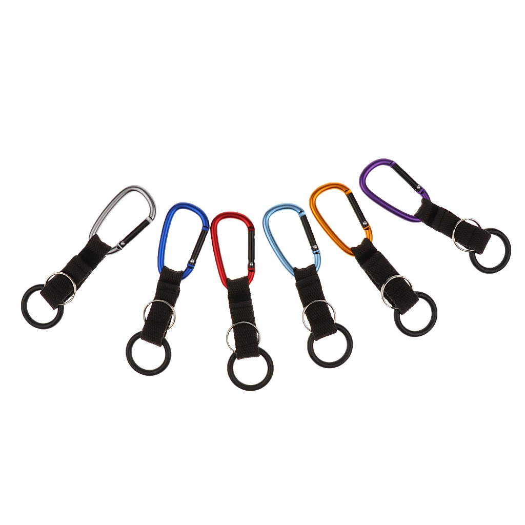 

Durable Hiking Camping Travel Water Bottle Carabiner Clip Holder Hook & Loop with Rubber O Ring Key Ring