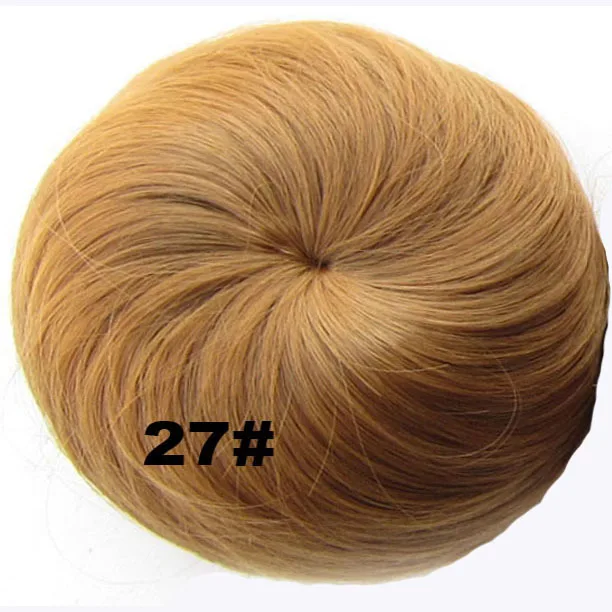 Similler синтетические волосы вьющиеся шиньон эластичная резинка для волос для наращивания булочки шнурок 34 цвета доступны 613# 1B 2# 99J - Цвет: 27