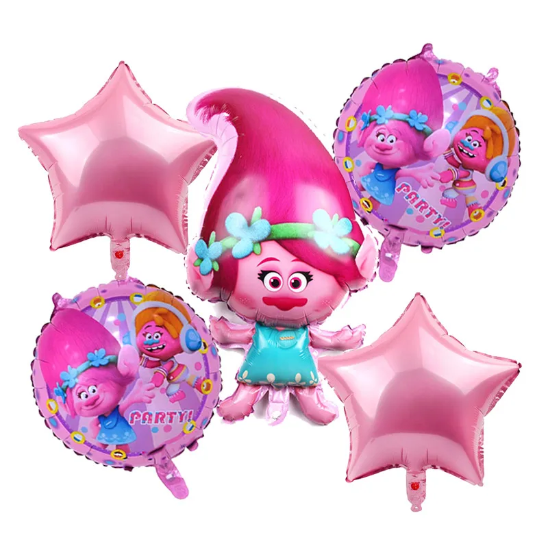 

Free Shipping 5pcs/lot Troll foil balloons troll ballon children's toys happy birthday party decorations kids lovely gifts balls
