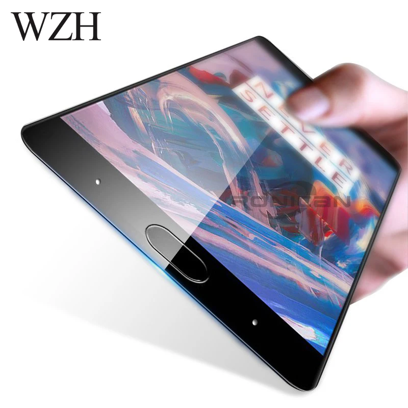

WZH Premium Tempered Glass For Oneplus 3T A3003 Full Screen Protector OnePlus 3 5 Oleophobic Coating 1+ Toughened Protective