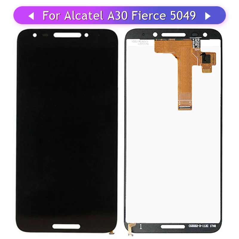 

For Alcatel A30 Fierce 5049 5049Z OT5049 complete LCD Display Touch Screen Digitizer Assembly Replacement 5pcs