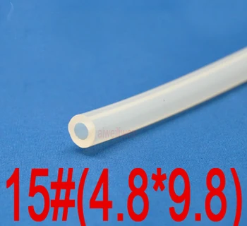

15# 4.8x9.8mm 4.8mm id 9.8mm od food grade silicone tube for Peristaltic Pump Creepage pump silicone hose Transparent tubing