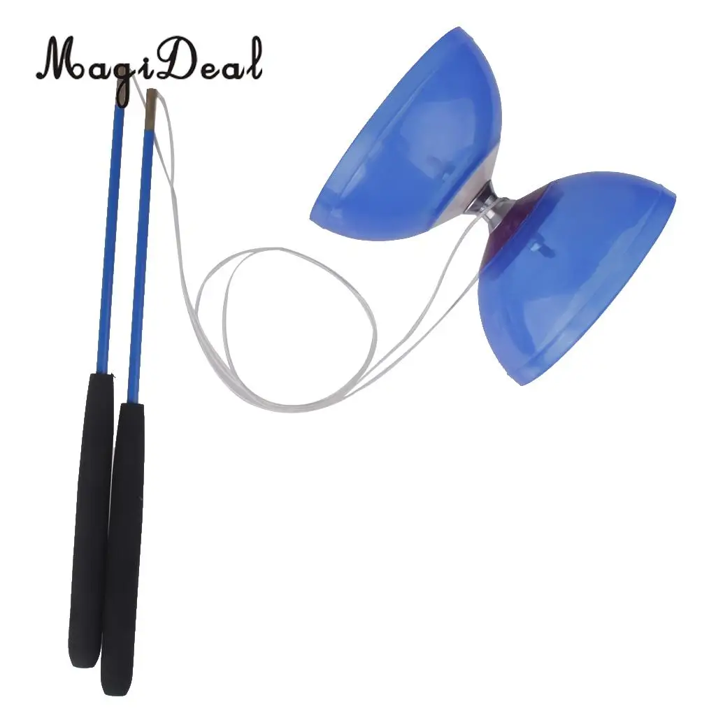 MagiDeal Rubber 5-Bearing Diabolo With Handsticks & String Juggling Toy for Professionals Beginners Children Adult Classic Toy