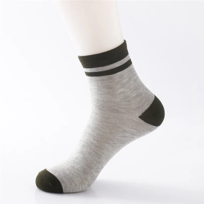 1Pair Mens Summer 100% Pure Cotton Socks New Fashion  Sport Comfortable Non Elastic  Comfort Soft Grip Diabetic Socks #4F03 (10)