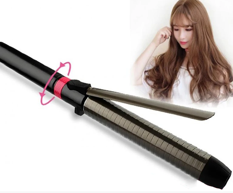 

Fast Heating Titanium Curling Iron Hair Curler 360 Rotate Clip Big Wave Hair Waver Magic Curling Wand Tong Styling Tool