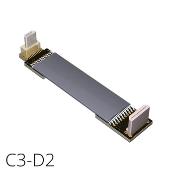 

Mini HDMI Micro HDMI Cable V2.0 Flat Ribbon Double Elbow Angle HDMI C To D Cable 4Kx2K@60Hz For PC AV HDTV LCD FPV 3D C3D2