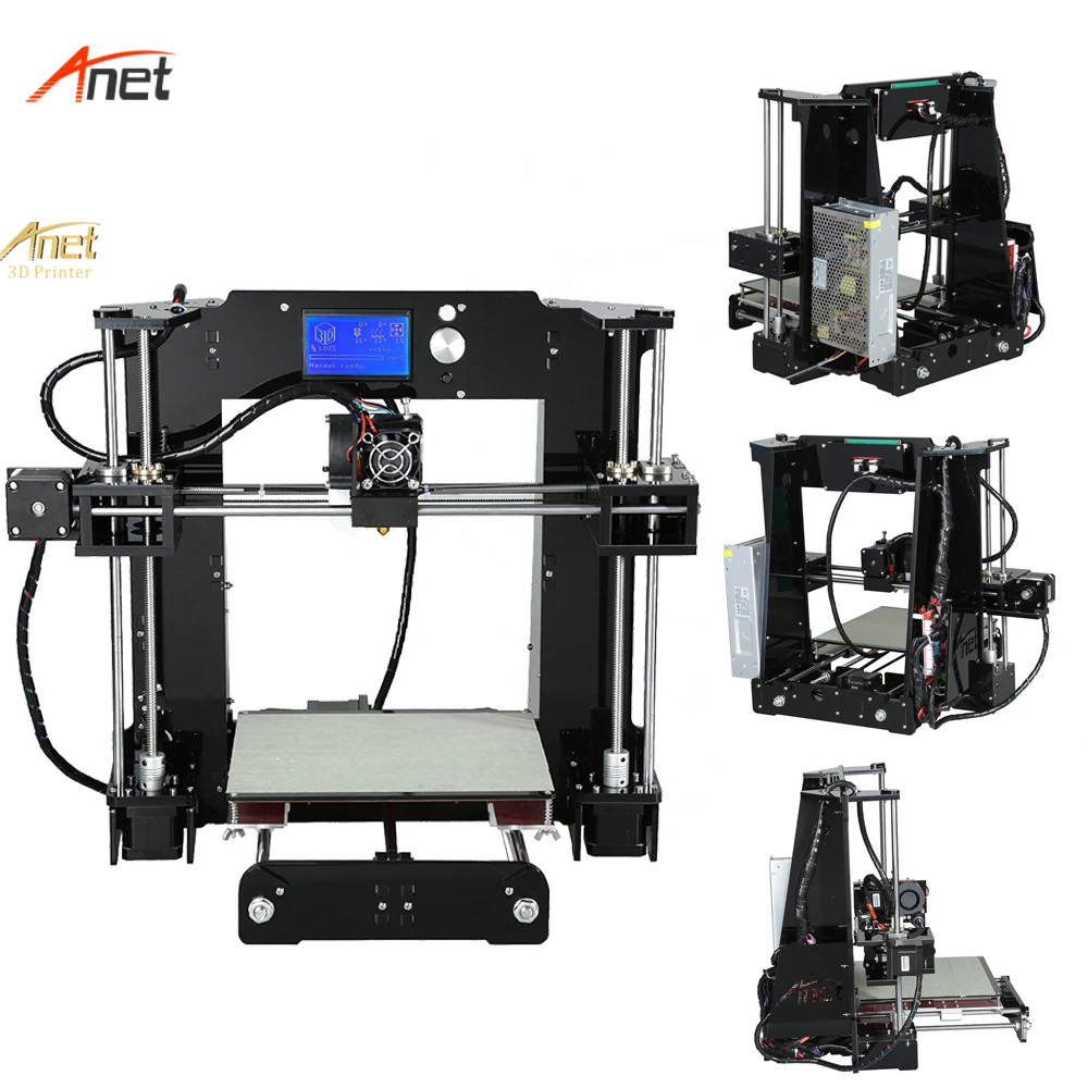 Anet A6 Top Performance 3d Drucker 12864 LCD Screen Acrylic Lead Screw Impressora 3d Plus Size