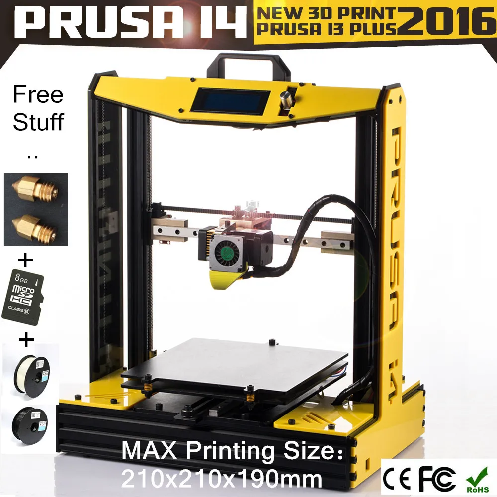 Prix pour 2016 Sunhokey Acrylique Couleur En Option Prusa I4 Semi-DIY 3D Imprimante Machine 2 KG Filament + Carte Sd + Buses 3D Imprimante Prusa i4 Prix pour 2016 Sunhokey Acrylique Couleur En Option Prusa I4 Semi-DIY 3D Imprimante Machine 2 KG Filament + Carte Sd + Buses 3D Imprimante Prusa i4