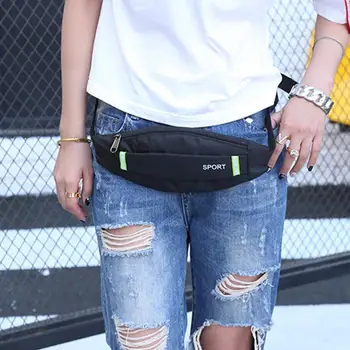 

Waterproof Unisex Nylon Waist Bag Earphone Hole Phone Pouch Chest Pack Travel Belt Bag Fanny Pack Women Men Crossbody Bags