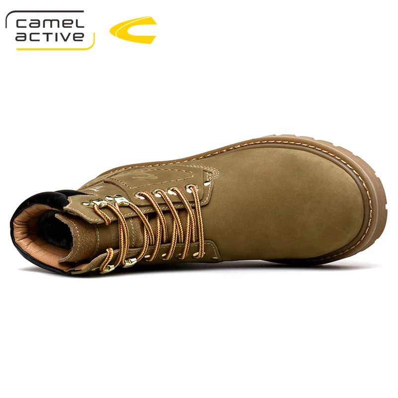Мужские высокие ботильоны Camel Active роскошные кроссовки из натуральной кожи зимние