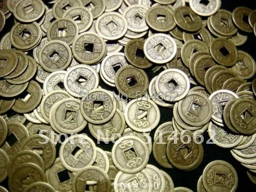 Фэн-шуй 100 шт 2 см I-Ching монеты/Китайская древняя монета, благоприятная китайская монета/фэншуй монета