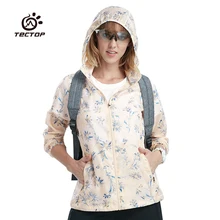 Tectop быстросохнущая кожи куртка для женщин Открытый летние тонкие легкие дышащие водостойкие УФ устойчивостью Велоспорт пальт