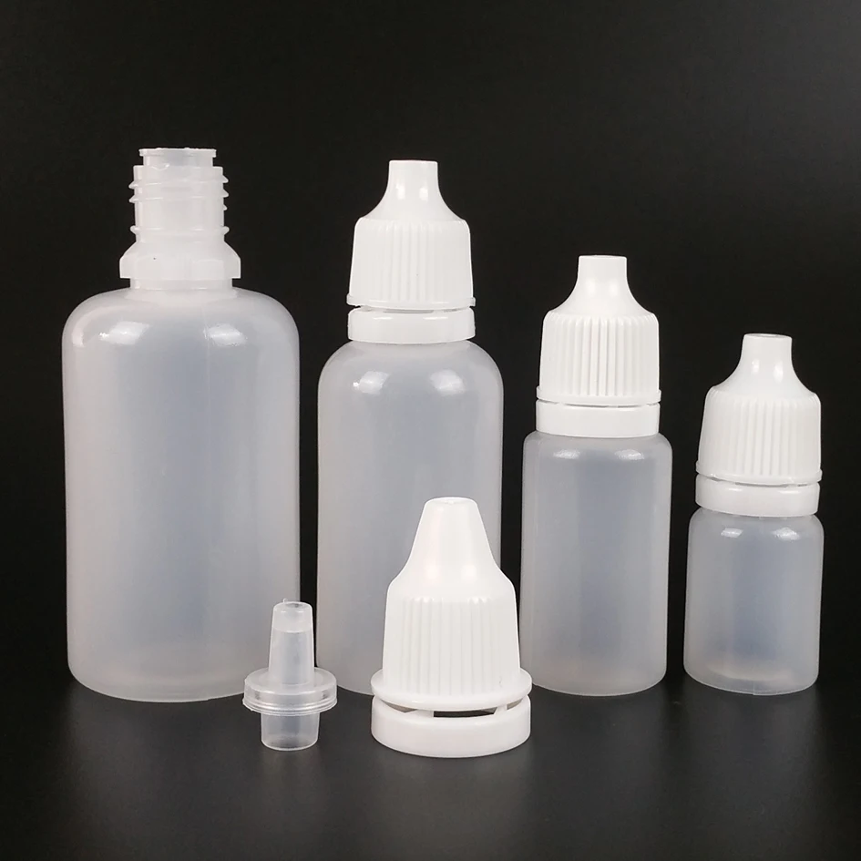 Flacon compte-gouttes vide en plastique pour liquide oculaire, 500  pièces/lot, 2ml, 3ml, 5ml, 10ml, 15ml, 20ml, 30ml, matériau PE - AliExpress