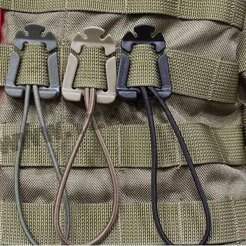 

5 pcs/lot Ribbon Buckle Camping Equipment Tools Storage Ribbon clip Tent Tactical Backpack EDC Locking Hanging Camping Hiking