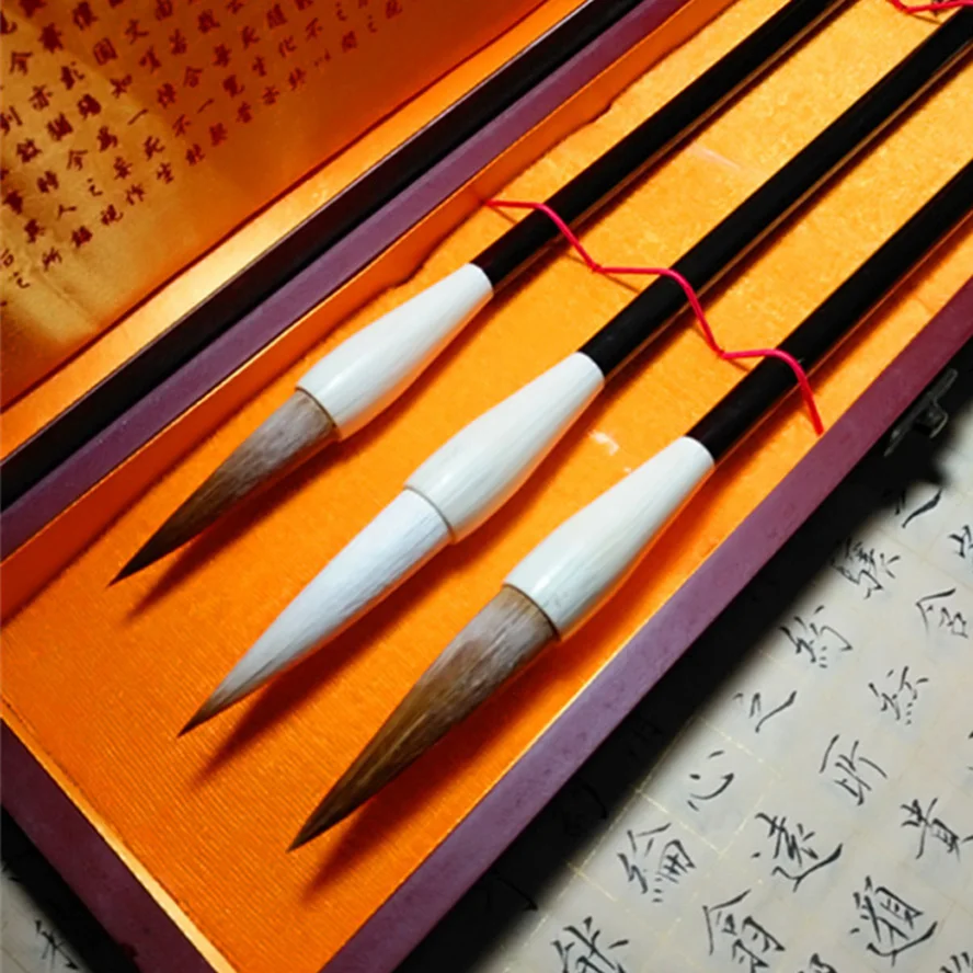 3 pçsset TOP Chinês Caligrafia pen Brushes