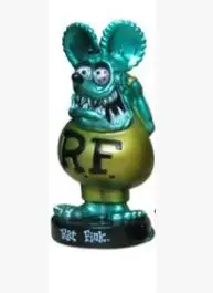 Мода Америка классический мультфильм изображения сказок Rat Fink встряхиватель " куклы с большой головой игрушки новые в коробке - Цвет: C