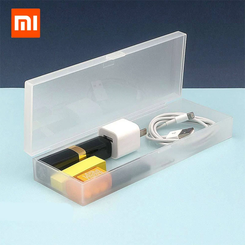 

Xiaomi ECHO Stationery box Plastic Pen box Multifunctional Boxes Student Desktop Office Stationery Bucket Pencil Container Case