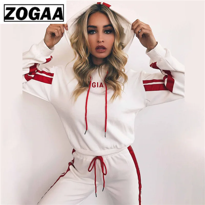 ZOGAA женский спортивный костюм комплект из двух предметов повседневная