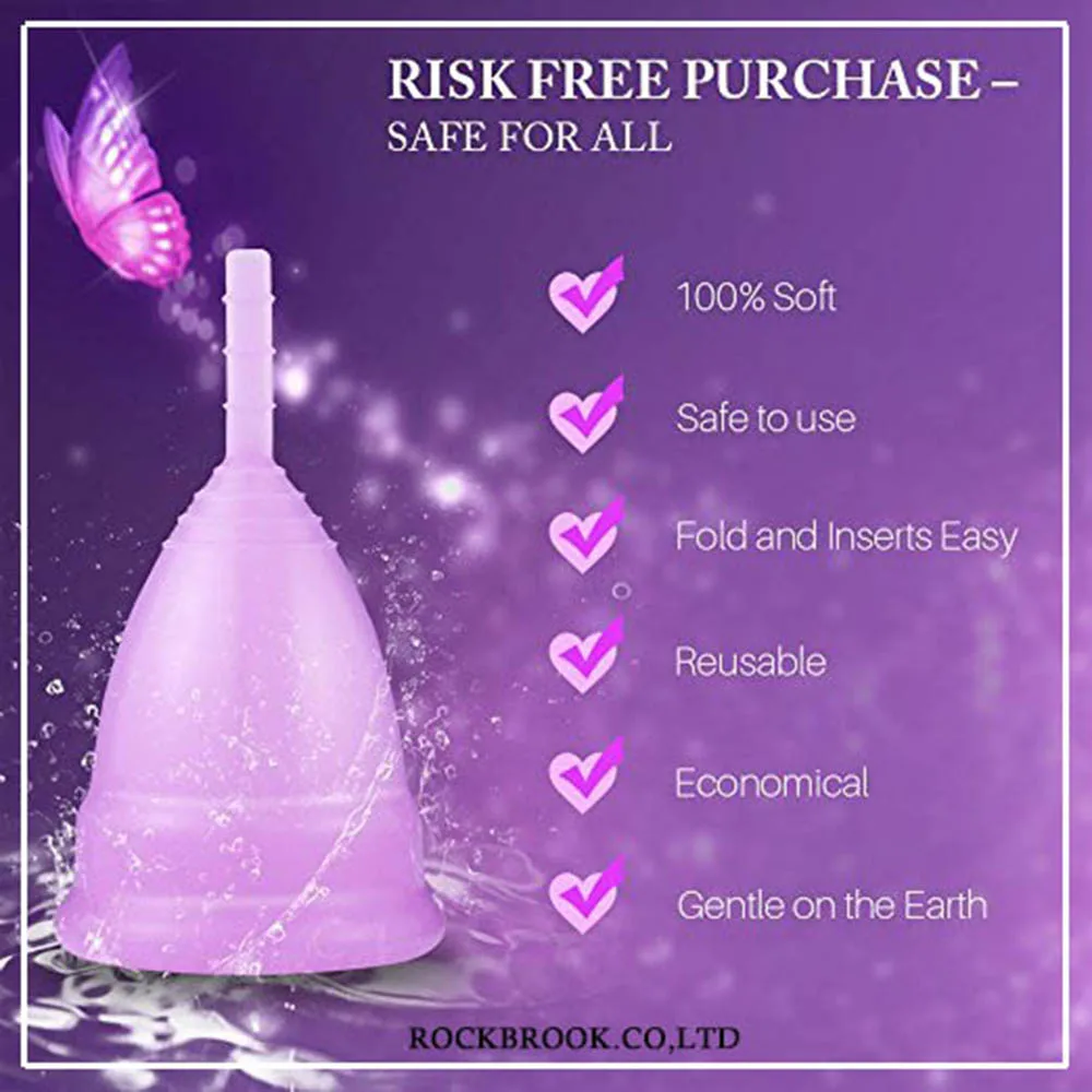 

2PCS Medical Grade Silicone Wholesale Reusable Menstrual Cup Feminine Hygiene Product Lady Menstruation Copo than tampon MCIC04