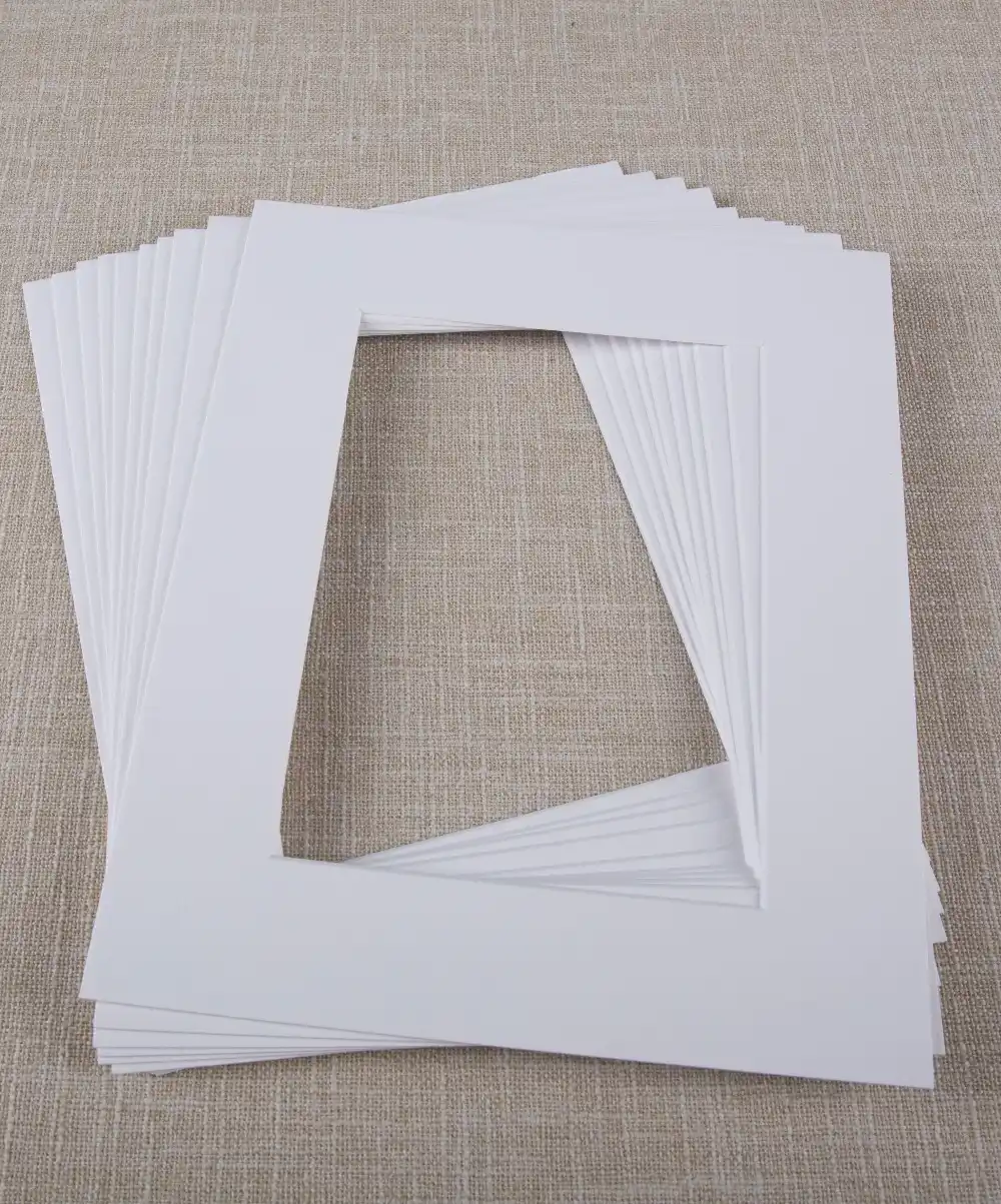 12pcs Pack 20x25cm Solid Color Pre Cut Opening Matboard For