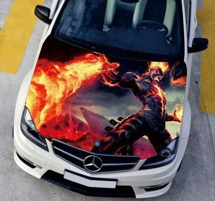 

Customizable DIY Creative Waterproof HD Inkjet Head Sticker Paint Protection Film Date Car Hood Sticker Car Hood Decal