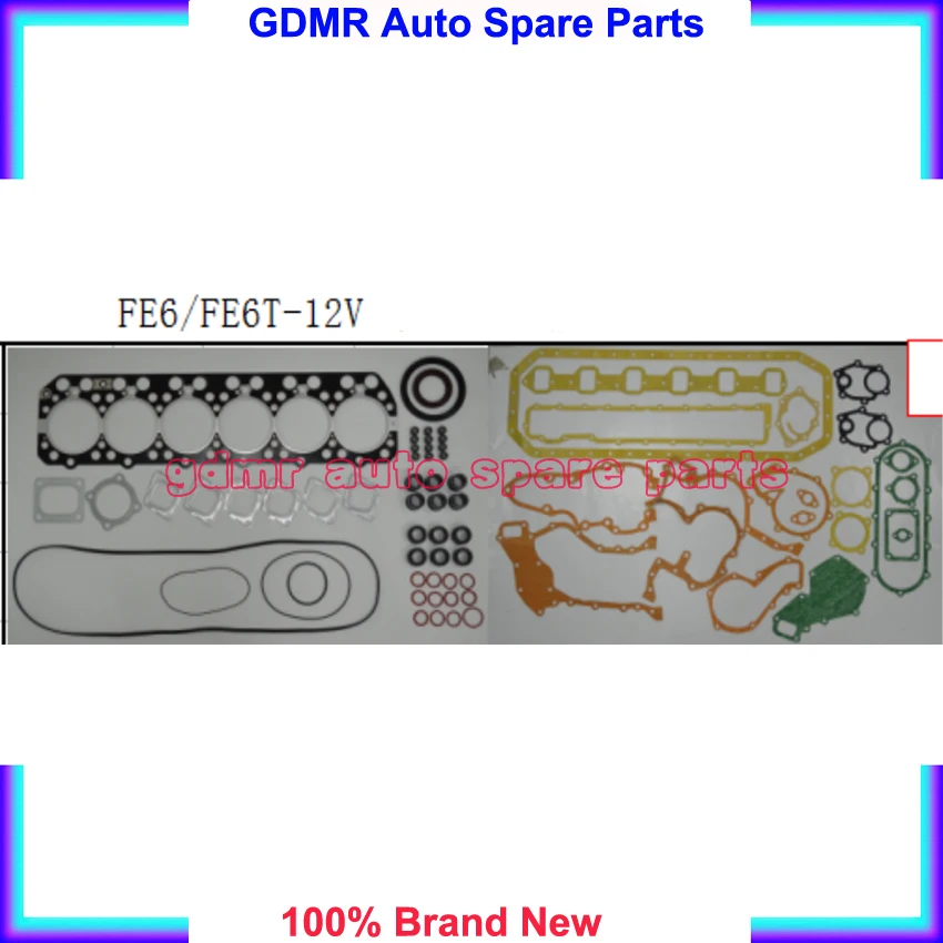 FE6-12V engine overhaul kit engine gasket kit rebuilding kits 10101-Z5728 for Nissan