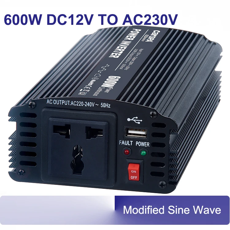 600w power inverters DC 12v to AC 220V 230v 600w 50/60hz modified sine