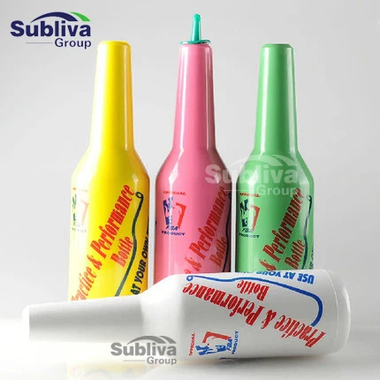 

promotion Coloured Plastic Juice Bottle Flair Bartender Bartending Practice Bar Pub Bottle Wine Cocktail Shaker