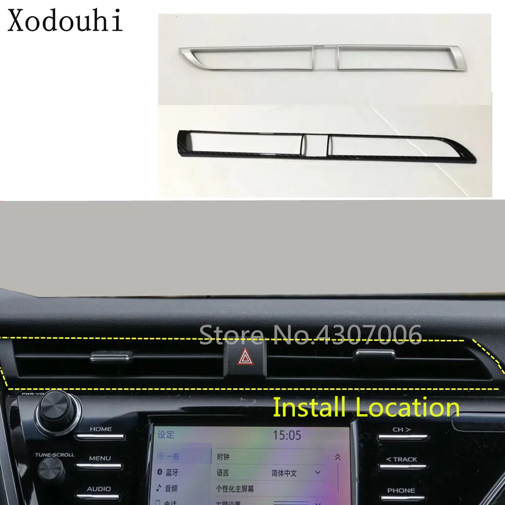 

car cover trim up Air condition switch Outlet Vent Parking Warn hazard 1pcs For Toyota New Camry XV70 2017 2018 2019