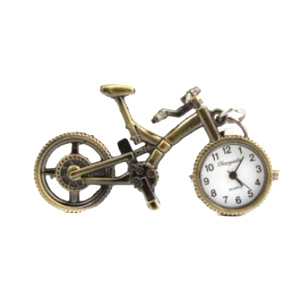 Fashion New Clock Unisex Retro Bronze Alloy Bicycle Pocket Watch