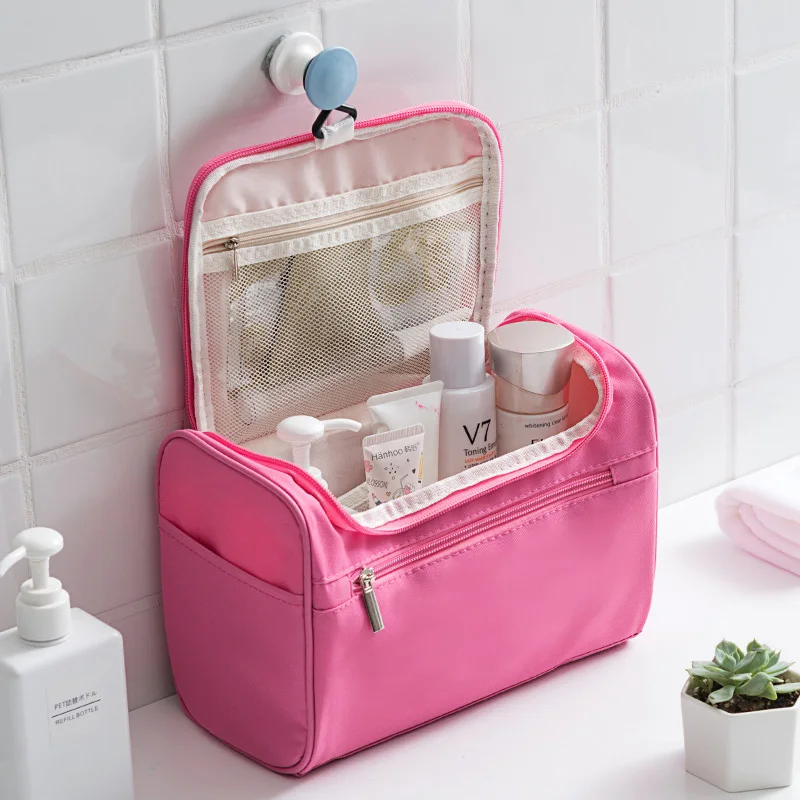 

Large Cosmetic Bag Business Makeup Case Women Travel Make Up Zipper Organizer Storage Pouch Toiletry Wash Kit