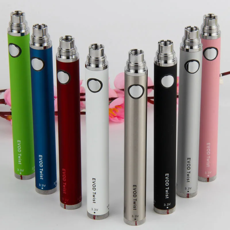 Evod Twist VV батарея с USB зарядным устройством переменное напряжение 1100mah электронная сигарета 3,2 V-4,8 V регулируемая ручка vape 510 испаритель